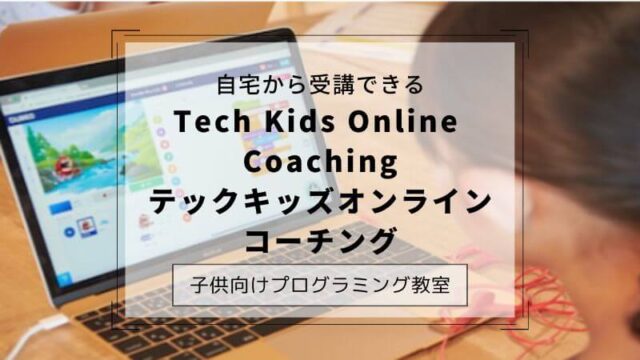 テックキッズオンラインコーチングは自宅で受講できるオンラインプログラミング教室